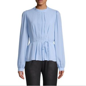 Vero Moda Blue Jess Tied-Waisted Blouse